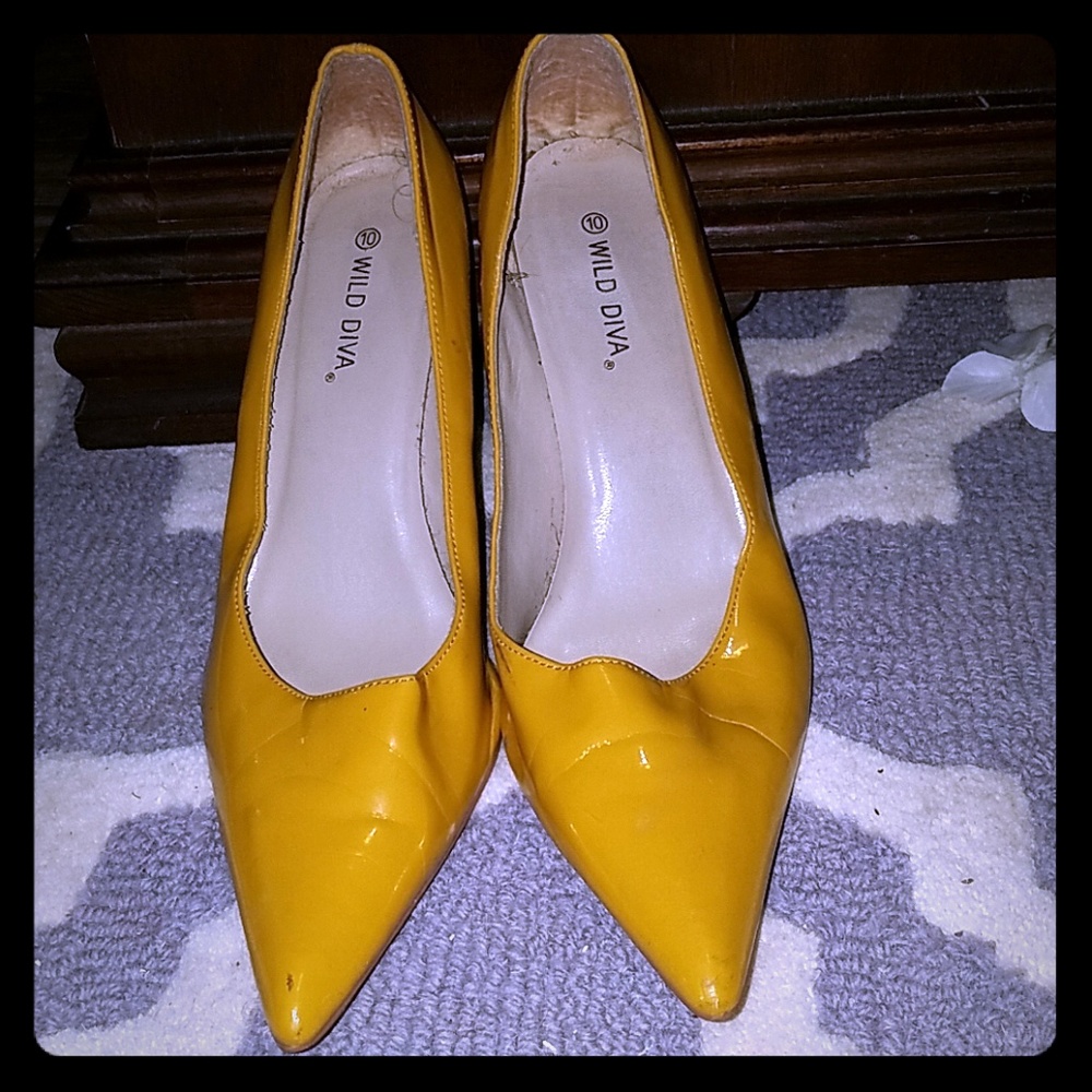 🚨🚨Black Friday Sale patent leather mustard pumps